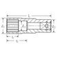 STAHLWILLE® - 1/2" (12,5mm) Steckschlüsseleinsatz SW.SW.25/32" L.80mm