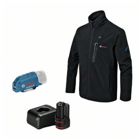 Bosch - Beheizbare Jacke GHJ 12+18V XA: Akkuadapter, Ladegerät, 1x Akku, Größe M (06188000FY)