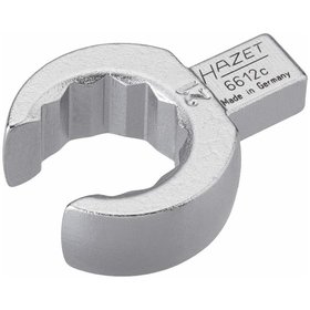 HAZET - Einsteck-Ringschlüssel, offen 6612C-21, 9 x 12mm, Doppel-Sechskant 21mm