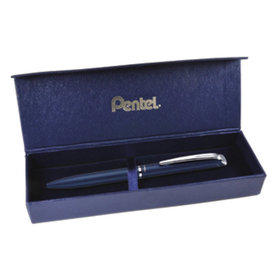 Pentel® - EnerGel Gel-Tintenroller, 0,35mm, blau, BL2007C-BOX, Metallgehäuse, weich