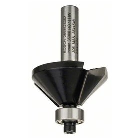 Bosch - Fasefräser Standard for Wood Schaft-ø8mm, B 11mm, L 15mm, G 56mm, 45° (2608628352)