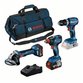 Bosch - Combo Kit Set mit 3 18V-Werkzeugen: GSB 18V-45, GDX 18V-200, GWS 18V-7, 2x 5,0Ah (0615990N31)