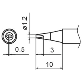 Hakko - Composit Lötspitze Serie T15, Format 1,2D