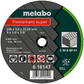 metabo® - Flexiamant super 125x2,5x22,23 Stein, Trennscheibe, gerade Ausführung (616733000)