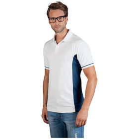 promodoro® - Funktions-Poloshirt 4520, weiß/indigo, Größe 2XL