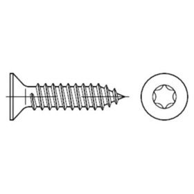 Senkkopf-Blechschraube ISO 14586-C-T Edelstahl A2 2,9 x 9,5mm