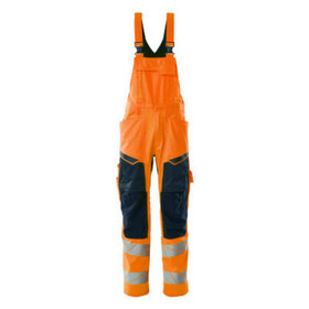 MASCOT® - Latzhose mit Knietaschen ACCELERATE SAFE, hi-vis Orange/Schwarzblau, Größe 82C54