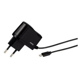 hama® - Reiseladegerät, microUSB, 1A, schwarz, 00093787, weltweit einsetzbar, unive