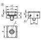 KIPP - KEILSPANNER DOPPELSEITIG FORM:A GLATT, B=50, M12, EINSATZSTAHL GEHÄRTET UND PHOSPHATIERT