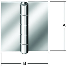 Vormann - Stahlfensterscharnier Eisen blank, 60 x 55mm, DIN 18286 B, gerollt, ungebohrt