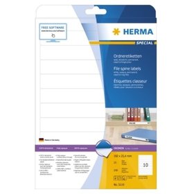HERMA - Ordneretiketten 5119 DIN A4 192 x 25,4mm weiß 250 Stück/Pack
