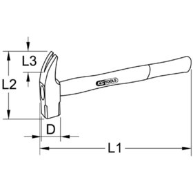 KSTOOLS® - BRONZEplus Klauenhammer 300 g, mit Hickorystiel