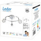 LEDINO - Ledar 3er LED-Spot 3x 5W, 3000K, chrom