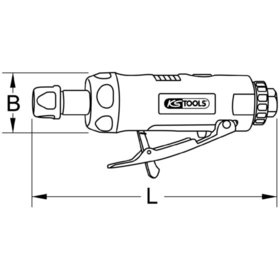 KSTOOLS® - Druckluft-Mini-Stabschleifer, gerade 515.3005