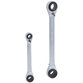 KSTOOLS® - 4 in 1 GEARplus umschaltbar Doppel-Ratschenringschlüssel-Satz, 2-teilig 8-19mm