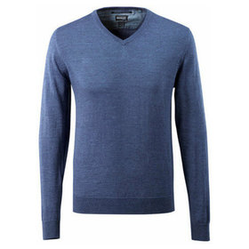 MASCOT® - Strickpullover FRONTLINE, Blau-meliert, Größe XL