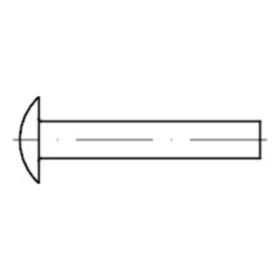 Flachrundniet DIN 674 Stahl blank ø3 x 6mm