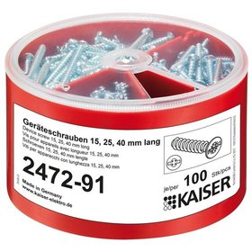 Kaiser - Geräteschrauben-Box ø3,2x15/25/40mm