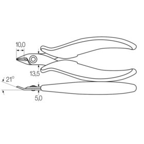 Wiha® - Elektronik-Seitenschneider Z 41 1 03 Mehrkompenenten 140mm