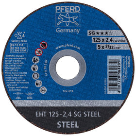 PFERD - Trennscheibe EHT 125x2,4x22,23 mm gerade Leistungslinie SG STEEL für Stahl