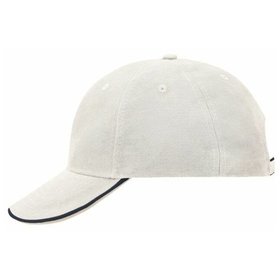 James & Nicholson - Doppelsandwich Cap MB6197, natur/navy-blau/khaki, Einheitsgröße