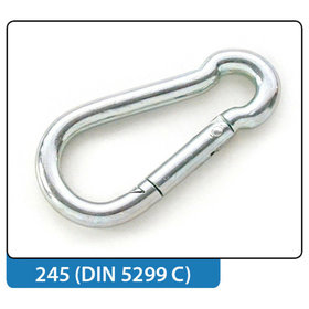 Dönges - Karabinerhaken DIN5299-C60ZN verzinkte Ausführung, 6 x 60 mm