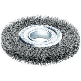 LESSMANN® - Rundbürste ø125 x 21/23mm, Stahldraht gewellt ø0,3mm