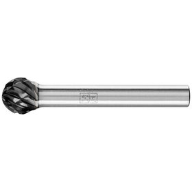 PFERD - Hartmetall Hochleistungsfrässtift STEEL Kugel KUD Ø 10x09 mm Schaft-Ø 6 mm HICOAT für Stahl