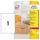 AVERY™ Zweckform - L7567-25 Versand-Etiketten, A4, 210 x 297 mm, 25 Bogen/25 Etiketten, transparent