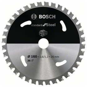 Bosch - Kreissägeblatt Standard for Steel, 160 x 1,6/1,2 x 20, 36 Zähne (2608837749)