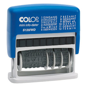 COLOP® - Datumstempel mini info-dater S120/WD 1453100200 blau/grau