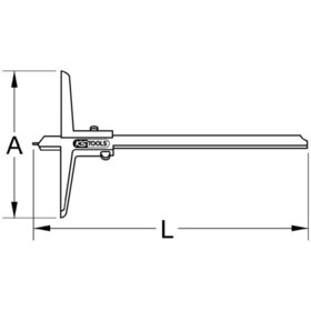 KSTOOLS® - Tiefenmessschieber mit Messstift, 0-80mm