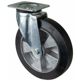 BS ROLLEN - Lenkrolle, L600.B80,mit Platte,Ø 250,B 50mm,550kg,Elastik-Reifen