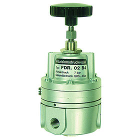 RIEGLER® - Präzisionsdruckregler ohne Manometer, G 1/4", Regelbereich 0,05 - 4 bar