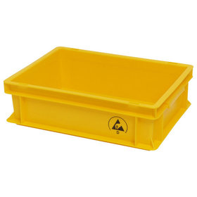 Warmbier® - Lagerbehälter IDP-STAT, ESD, 400 x 300 x 120mm, gelb