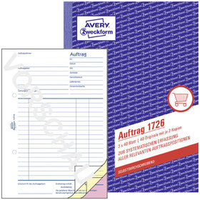 AVERY™ Zweckform - 1726 Auftrag, A5, selbstdurchschreibend, 3x 40 Blatt