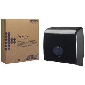 Kimberly-Clark® - Toilettenpapierspender Aquarius Jumbo Non-Stop schwarz 38,2x44,6x12,9cm