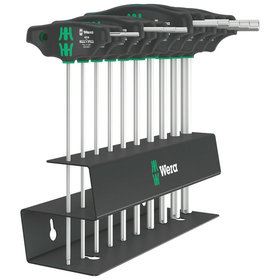 Wera® - 454/10 HF Set Imperial 2 Schraubendrehersatz Quergriff-Schraubendreher Hex-Plus mit Haltefunktion, zöllig, 10-teilig