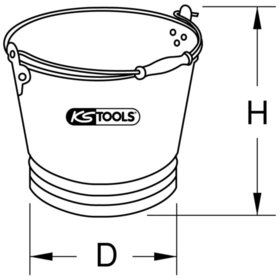 KSTOOLS® - Funkenfreier Eimer aus Messing 10l