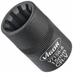 VIGOR® - Steckschlüsseleinsatz ∙ V7158-8 ∙ Vierkant 10mm (3/8") ∙ Innen Sechskant Profil ∙ 8mm