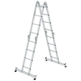 MUNK Günzburger Steigtechnik - Vielzweckleiter 4x4 Sprossen, L 4750mm, AH 5850mm