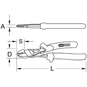 KSTOOLS® - ULTIMATEplus Kraft-Seitenschneider, 180mm