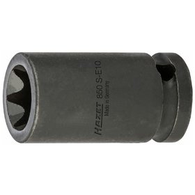 HAZET - Schlag-, Maschinenschrauber Steckschlüsseleinsatz, TORX® 850S-E10, Vierkant 6,3mm (1/4"), Außen TORX® Profil, E10