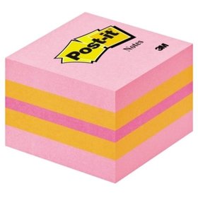 Post-it® - Haftnotizwürfel Mini 2051-P 51x40x51mm 400 Blatt pink