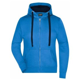 James & Nicholson - Damen Sweatjacke Bionic® JN594, kobalt-blau/navy-blau, Größe S