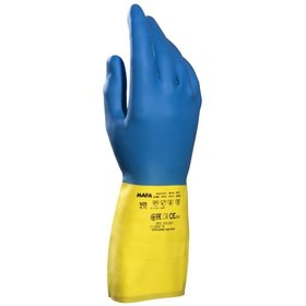 MAPA® - Chemikalienschutzhandschuh DUO-MIX 405, Kat. III, blau,gelb, Größe 9
