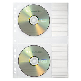 Soennecken - CD/DVD Hülle 1612 für 2CDs transparent 5er-Pack