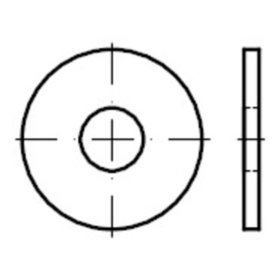 Flache Scheiben, große Reihe Pkl. A, ISO 7093-1 Edelstahl A2 200HV 4mm KP