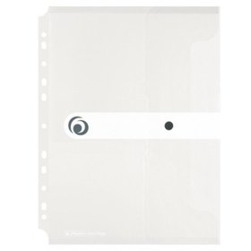 herlitz - Dokumententasche 11292935 DIN A4 Abheftrand PP transparent