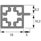 HETTICH - Cadro Glasbodenprofil / Seiten- / Bodenprofil mit Nut, 3000 mm, schwarz matt